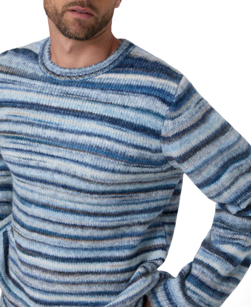 Men's Zayn Wool-Blend Stripe Crewneck Sweater
