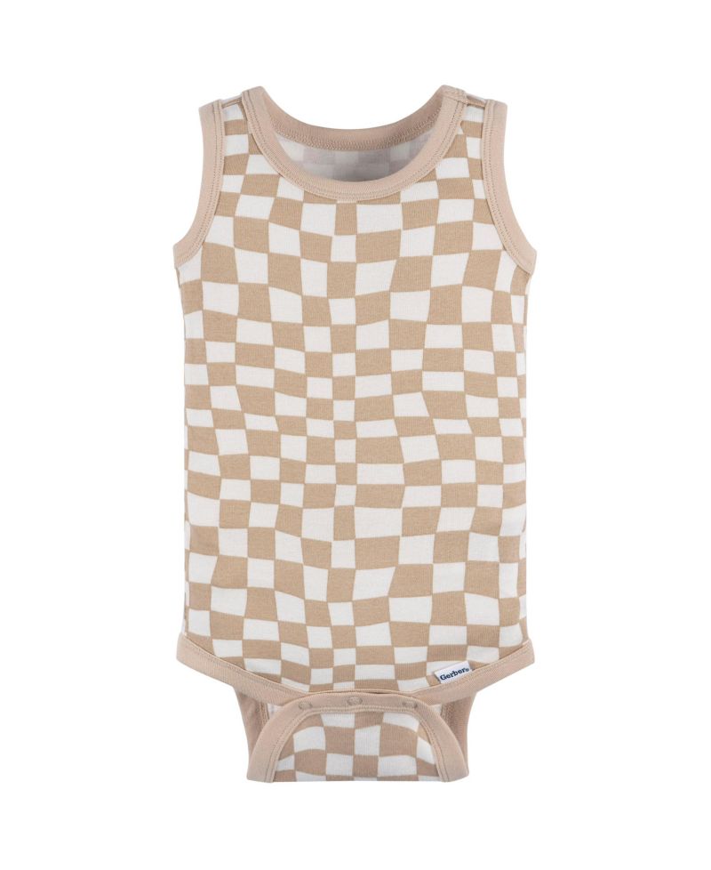 Baby Boys 4-Pack Sleeveless Onesies Bodysuits, Blue Bike