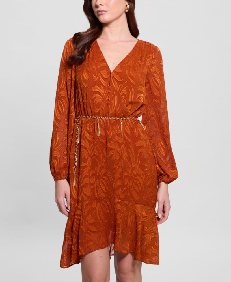 Women's Deztiny Printed Chiffon A-Line Dress