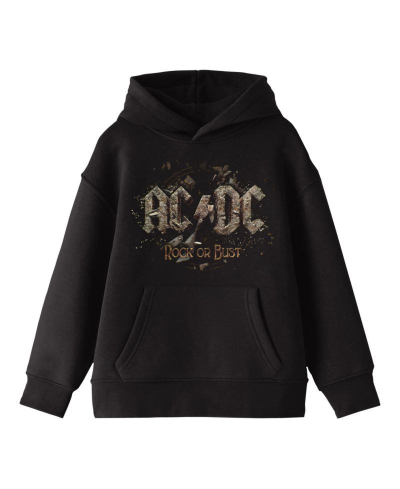 ACDC Logo Speaker Background Long Sleeve Youth Black