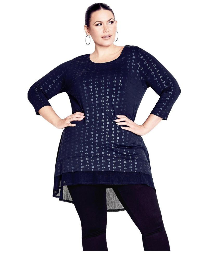 Women's Tops & Tees Foil Print Tunic
