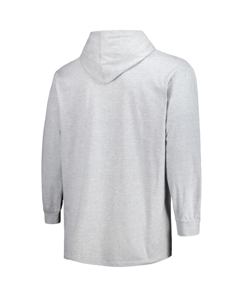 Men's Heather Gray Los Angeles Lakers Big and Tall Pullover Hoodie