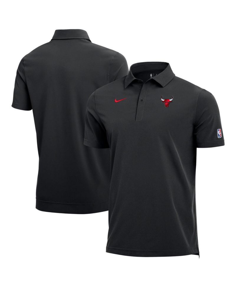 Men's Black Chicago Bulls 2025/26 Authentic Dri-FIT Coaches Polo Shirt