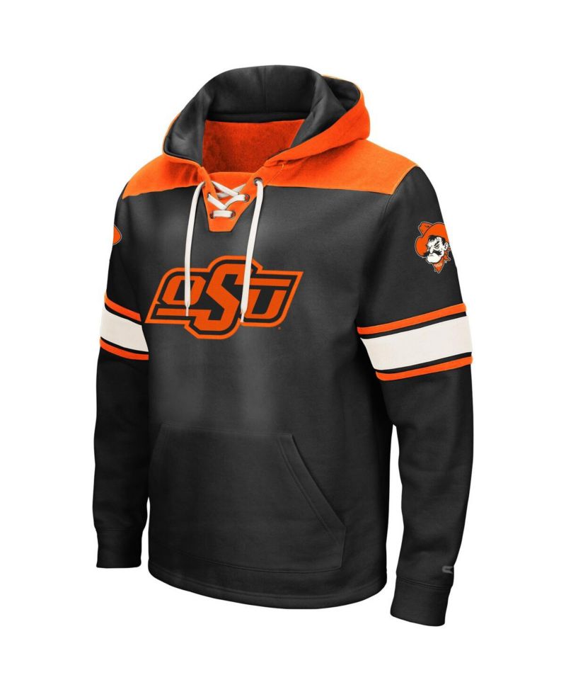 Men's Black Oklahoma State Cowboys 2.0 Lace-Up Pullover Hoodie