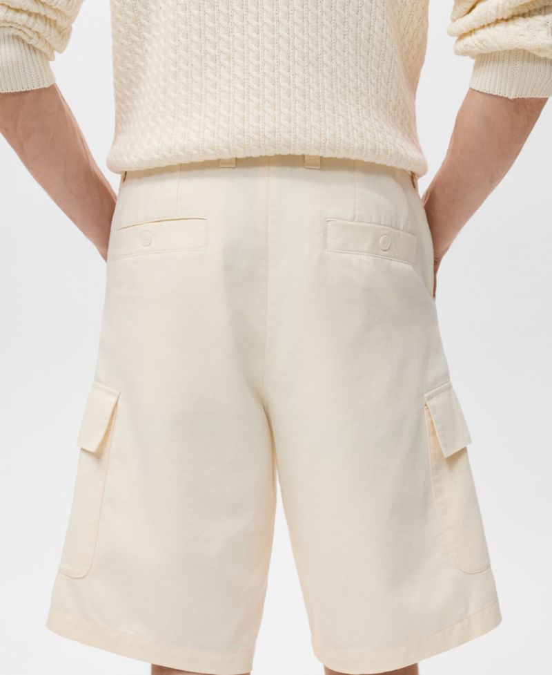 Men's Cotton Lyocell Cargo 10" Bermuda Shorts