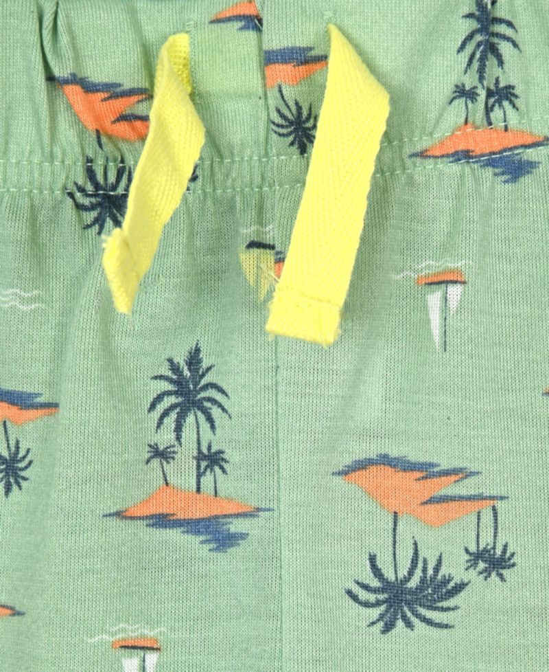 Boys' 6-14 Solid T-Shirt and Conventional Print Shorts, 2-Piece Set