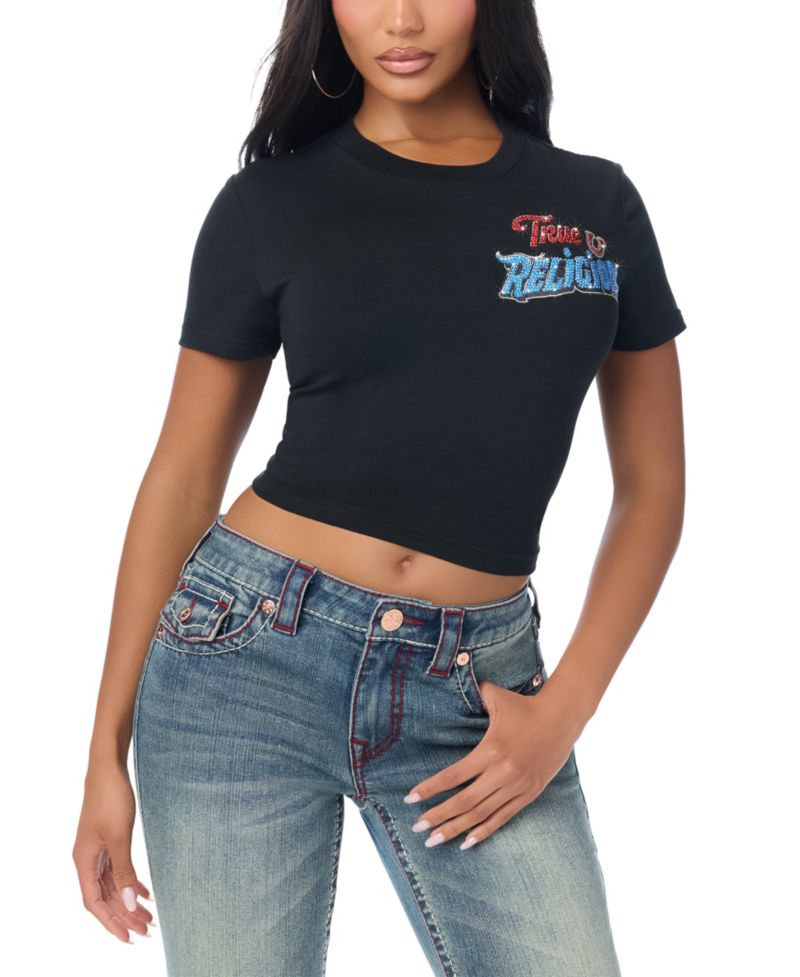 Women's Baby Graphic Crop Y2K T-Shirt