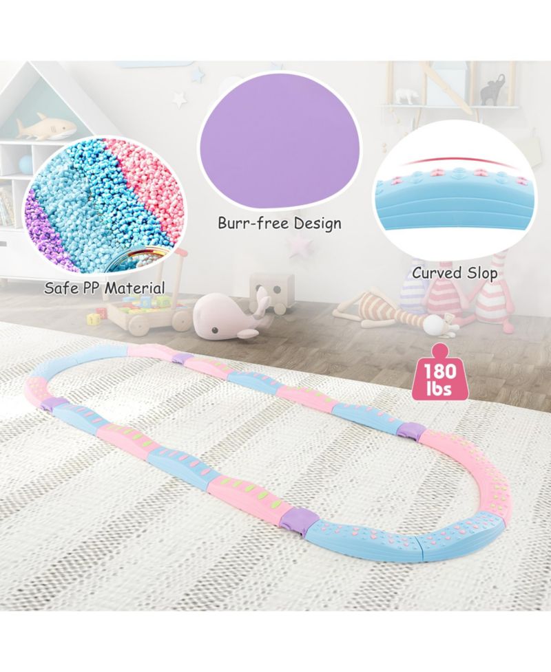 Kids Colored Balance Beams w/ Non-slip Textured Surface Bottom Pad Multicolor