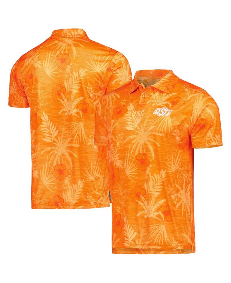 Men's Orange Oklahoma State Cowboys Palms Team Polo Shirt