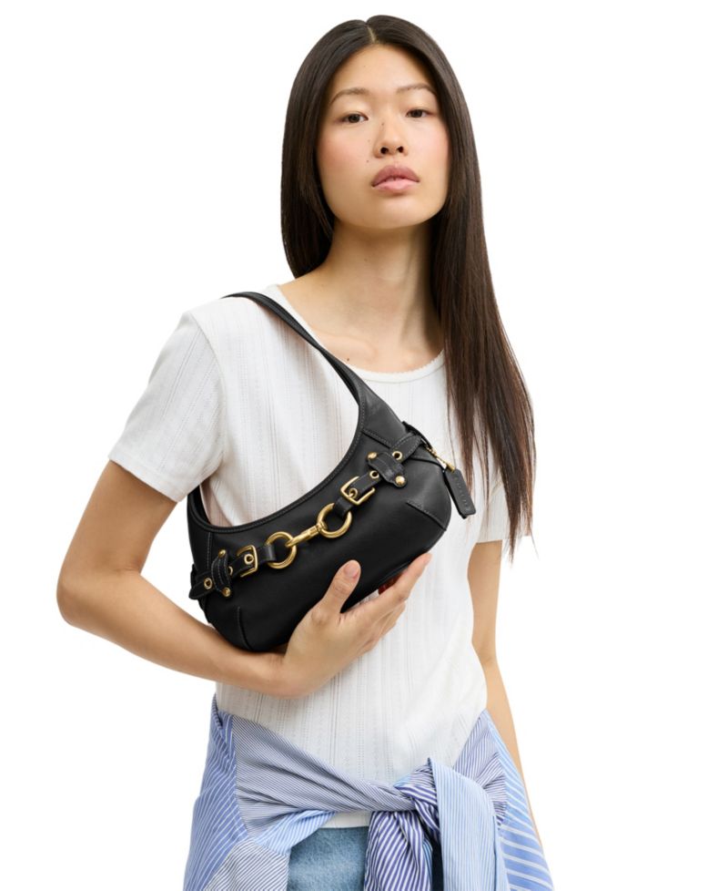 Belted Ergo Small Leather Shoulder Handbag 26