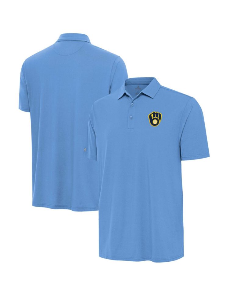 Men's Powder Blue Milwaukee Brewers Era Polo Shirt