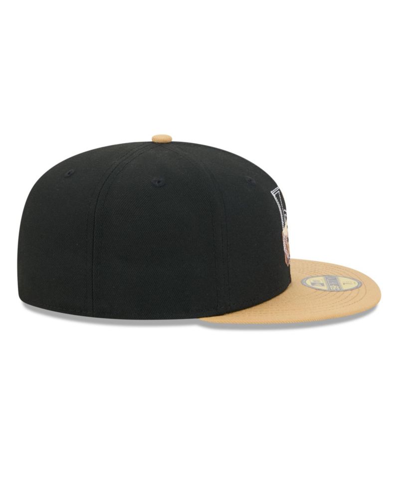 Men's Black/Gold Vegas Golden Knights City Icon Stitched Overlay 59FIFTY Fitted Hat