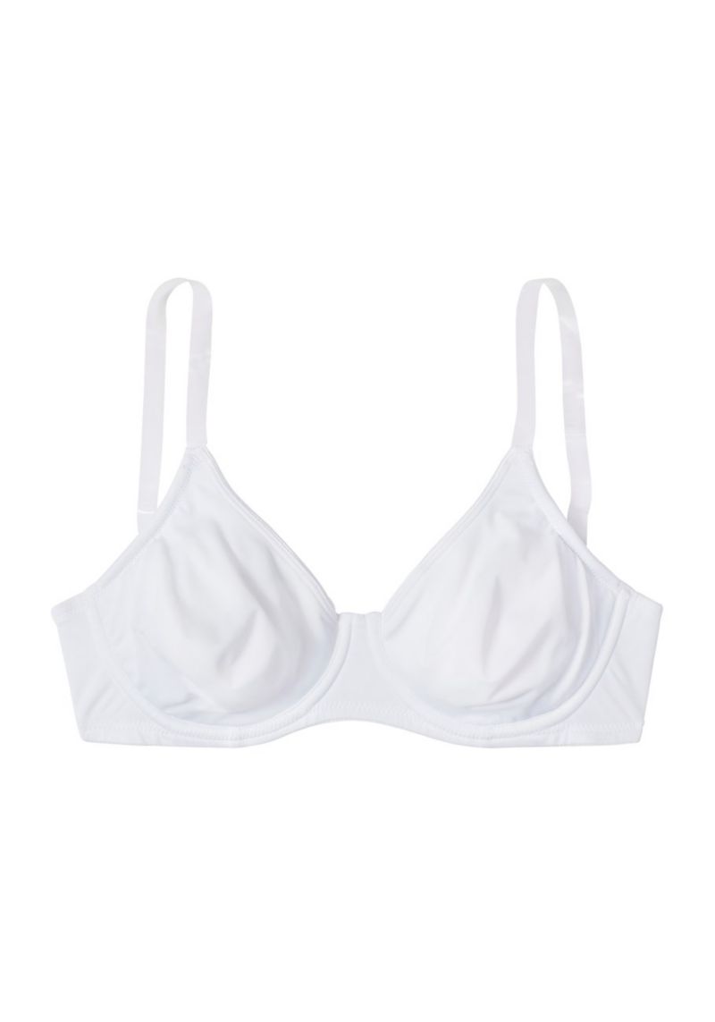Women's Clear Strap Underwire Non-Padded T-Shirt Bra