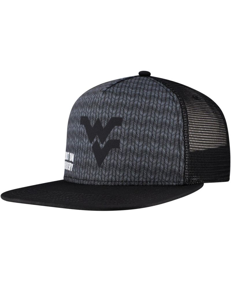 Men's Charcoal West Virginia Mountaineers Built on Bravery Shadow Snapback Hat