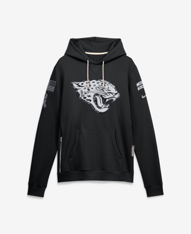 Men's Black Jacksonville Jaguars 2026 Salute to Service Sideline Pullover Hoodie
