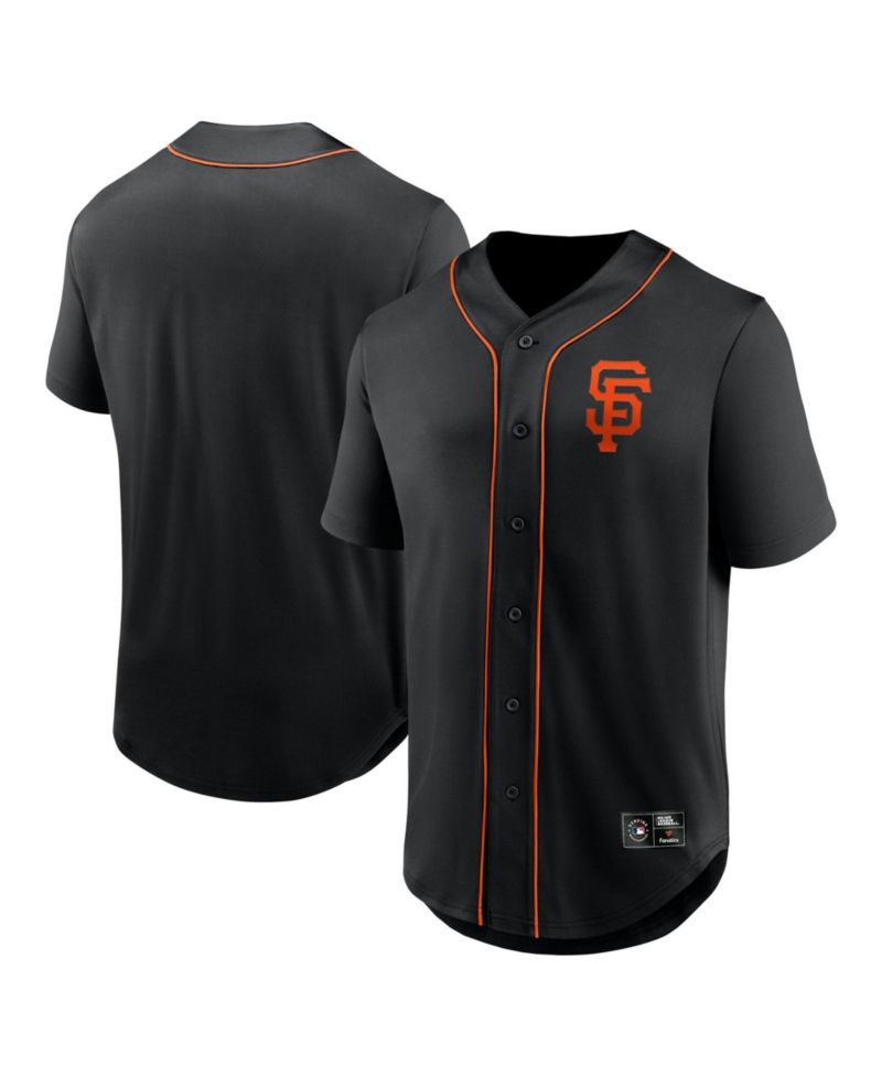 Men's Black San Francisco Giants Franchise Button-Up Fashion Top