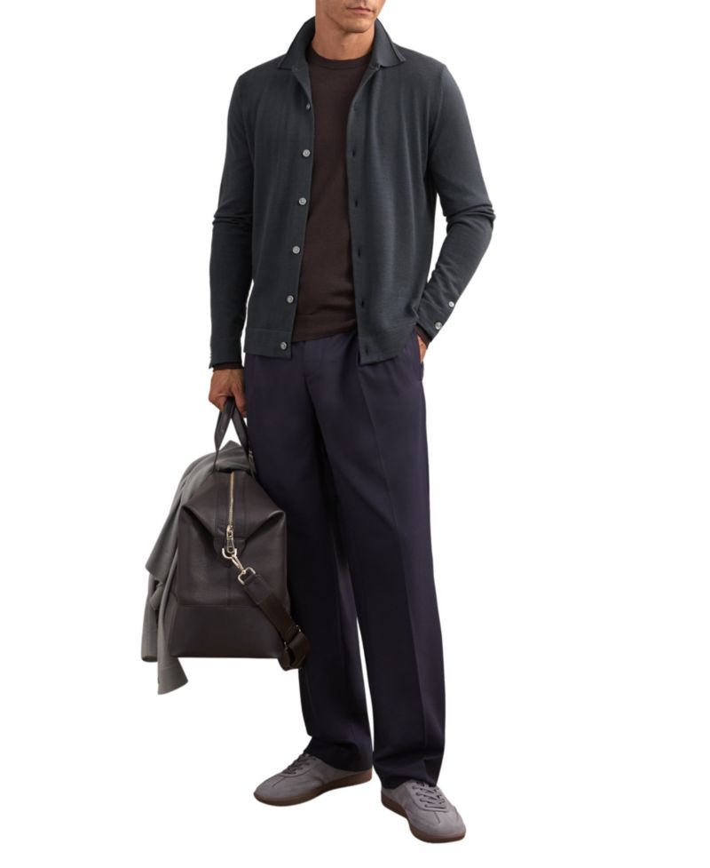 Men's Forbes Merino Wool Slim Fit Cardigan