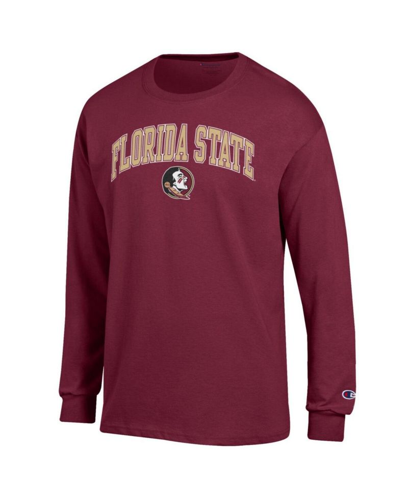Men's Garnet Florida State Seminoles Arch Over Logo Long Sleeve T-Shirt