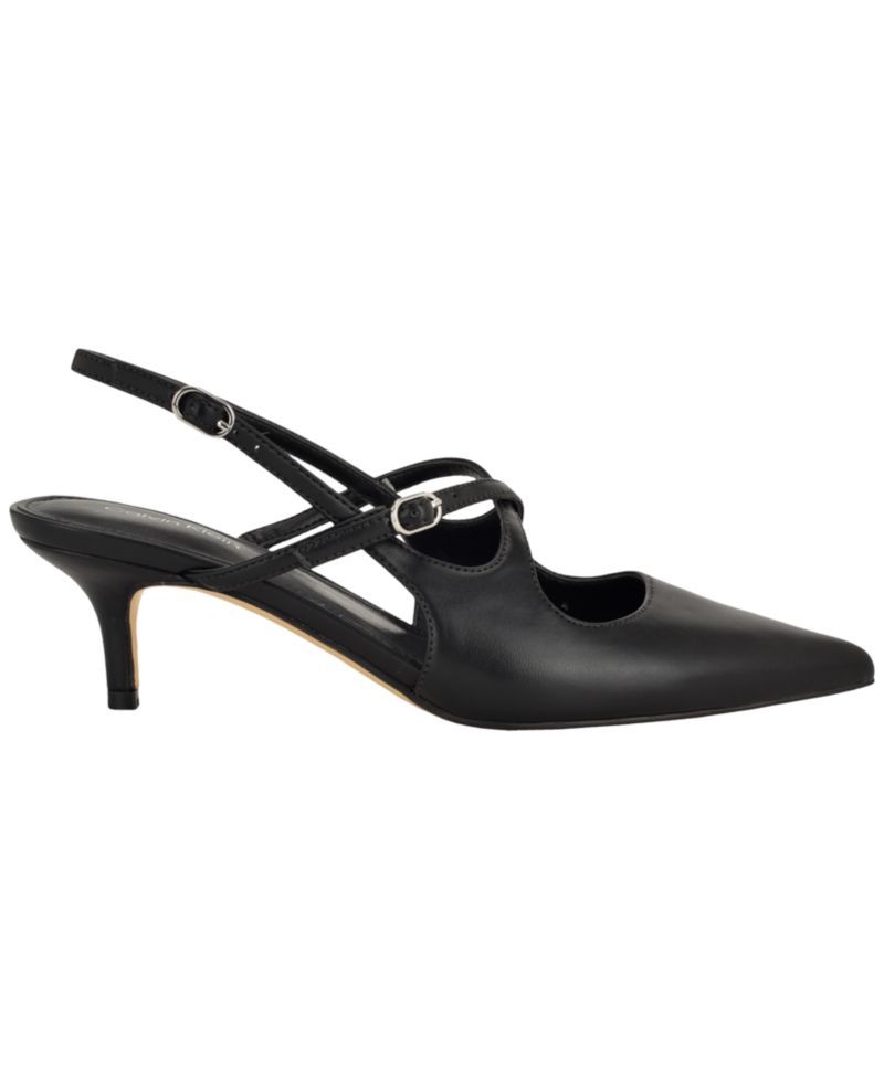 Women's Vierra Strappy Slingback Kitten Heel Pumps
