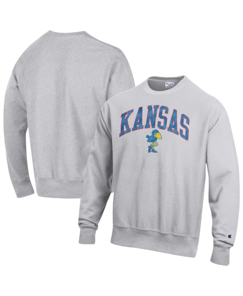 Men's Kansas Jayhawks Reverse Weave Crewneck Sweatshirt