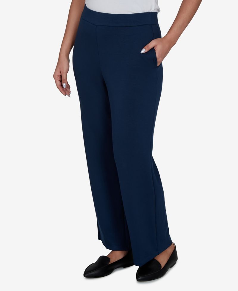 Petite Pull-On Straight-Leg Pants