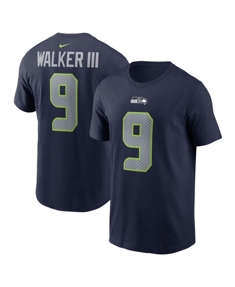 Men's Kenneth Walker III College Navy Seattle Seahawks Player Name & Number T-Shirt