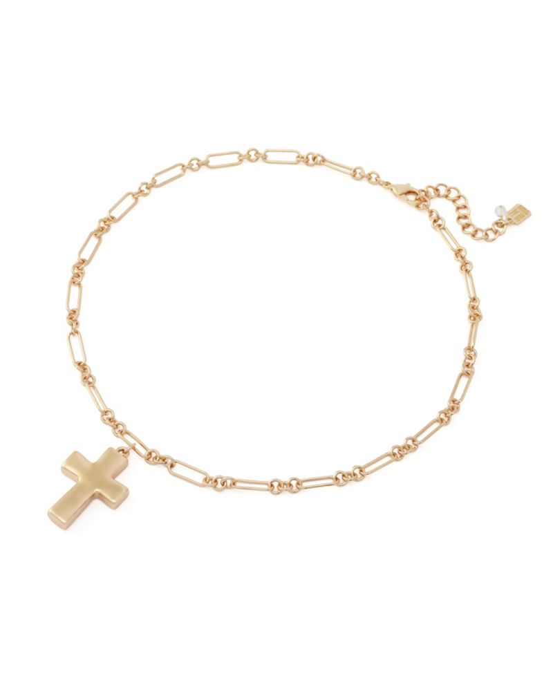 Mother of Pearl Cross Pendant Necklace