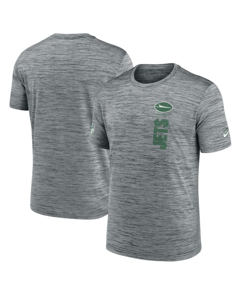 Men's Gray New York Jets 2024 Sideline Velocity Performance T-Shirt