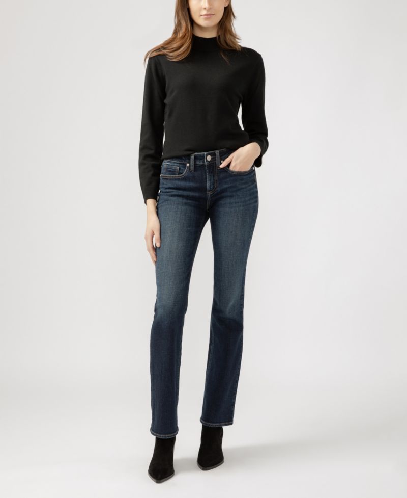 Women's Suki Mid Rise Curvy Fit Slim Bootcut Jeans