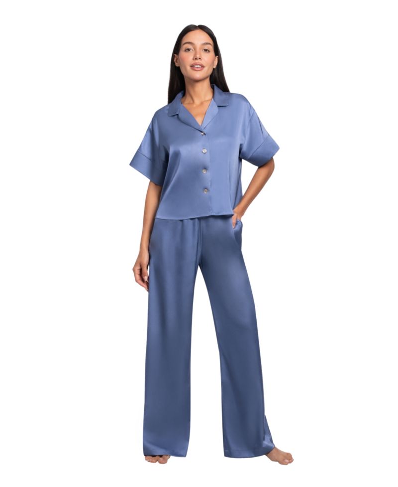Women's Printed Top and Pajama Pants, 2-Piece Set