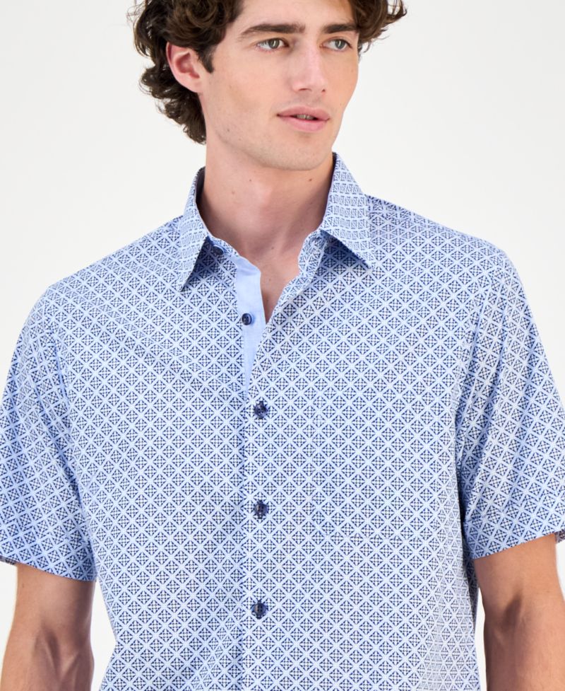Men's Regular-Fit Medallion-Print Shirt