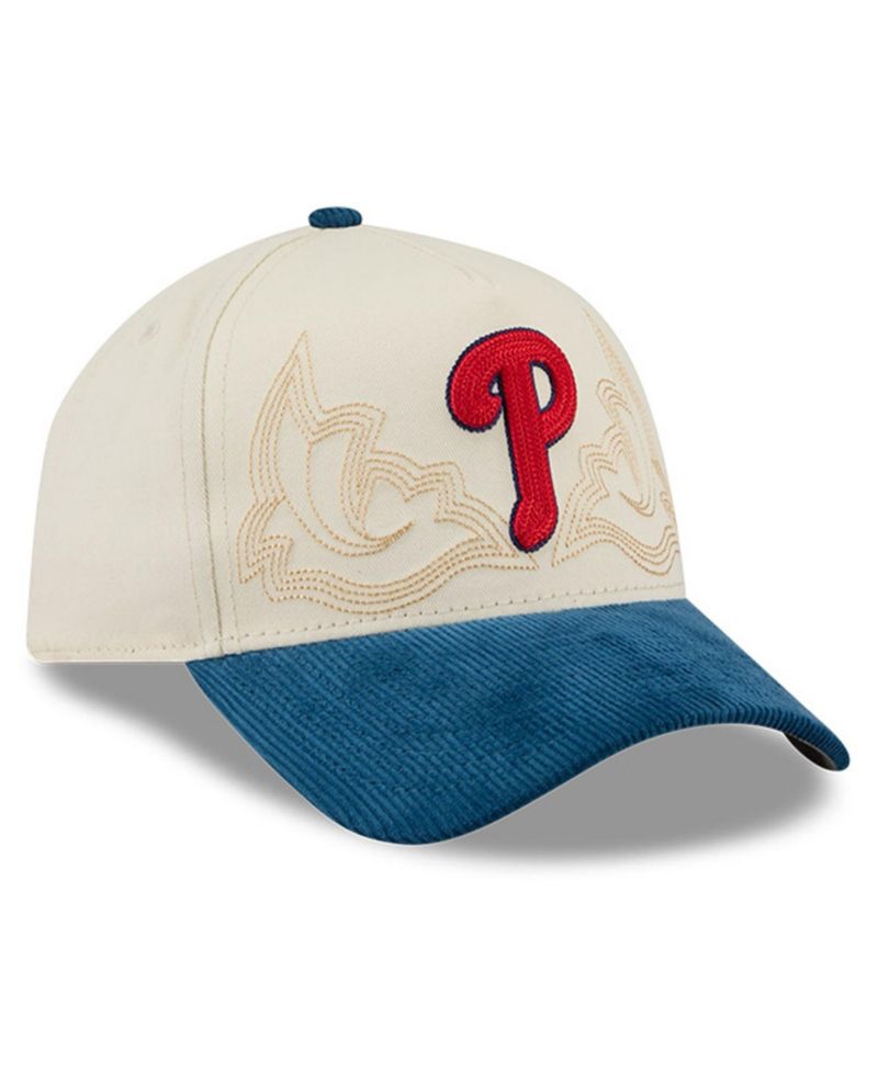 Men's Stone Philadelphia Phillies Western Stitch 9FORTY A-Frame Adjustable Hat