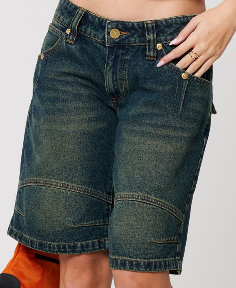 Women’s Jort Riley Engineered Baggy Low-Rise Denim Shorts