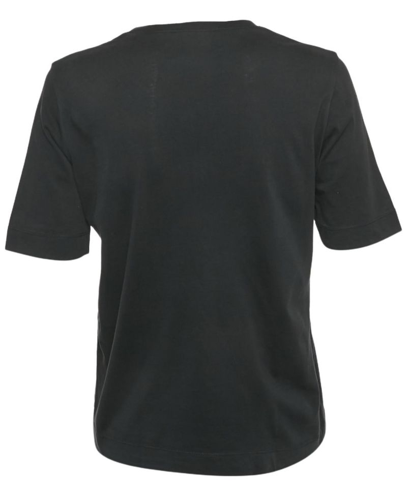 Women's Black 100% Made With Love Logo Print Cotton T-Shirt