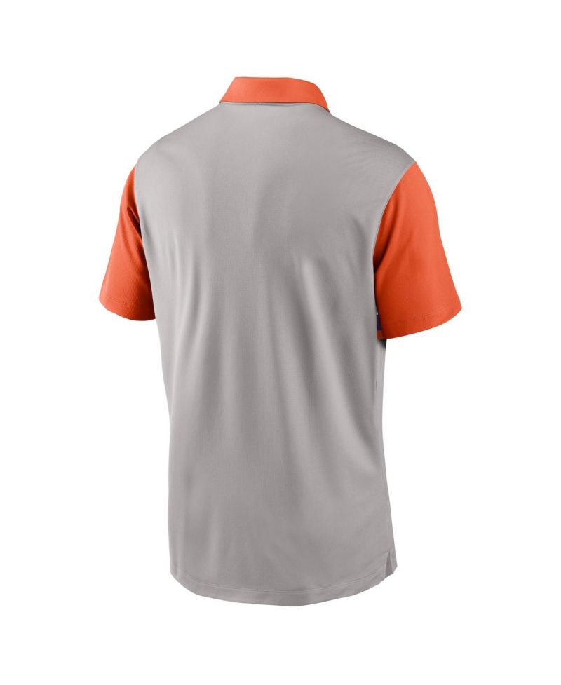 Men's Gray/Orange Clemson Tigers Vapor Performance Polo Shirt