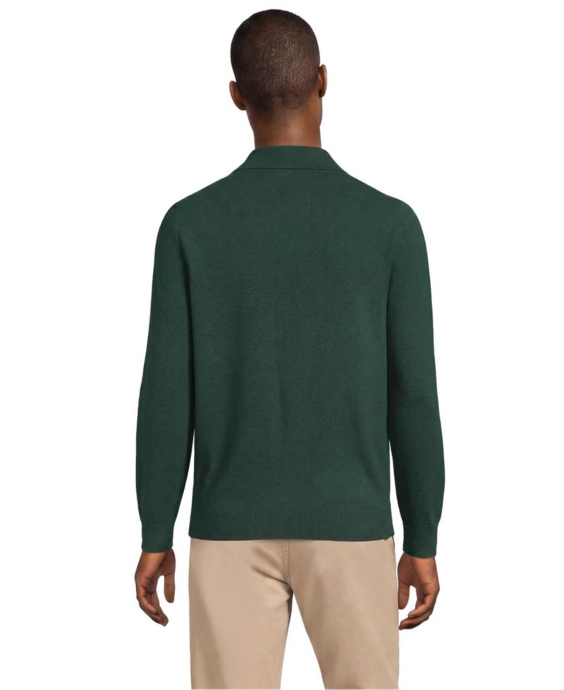 Men's Cashtouch Long-Sleeve Regular-Fit Polo Shirt