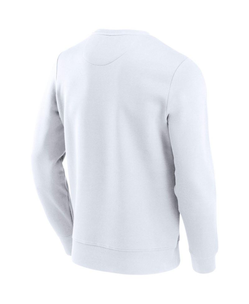 Men's White Smokey the Bear Retro Fade Pullover Sweatshirt