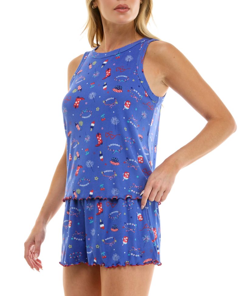Women's Crewneck Top and Pull-On Shorts, 2-Piece Set