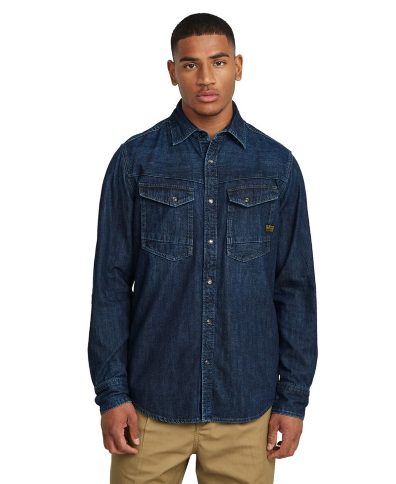 Men's Denim Slim-Fit Shirt