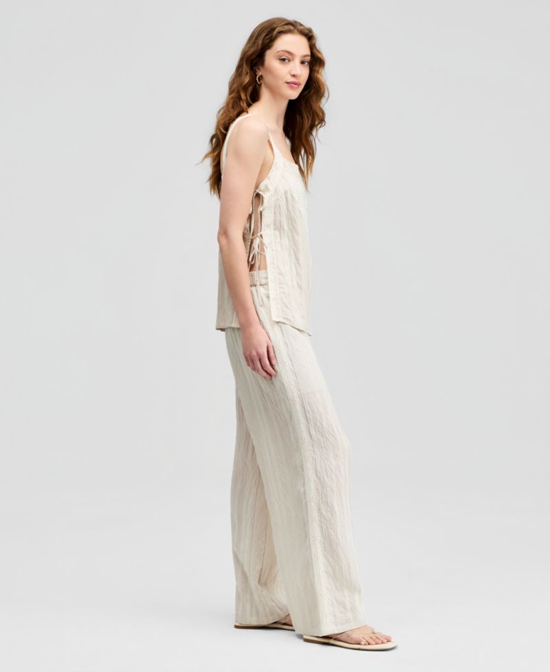 Petite Wide-Leg Drawstring Pants