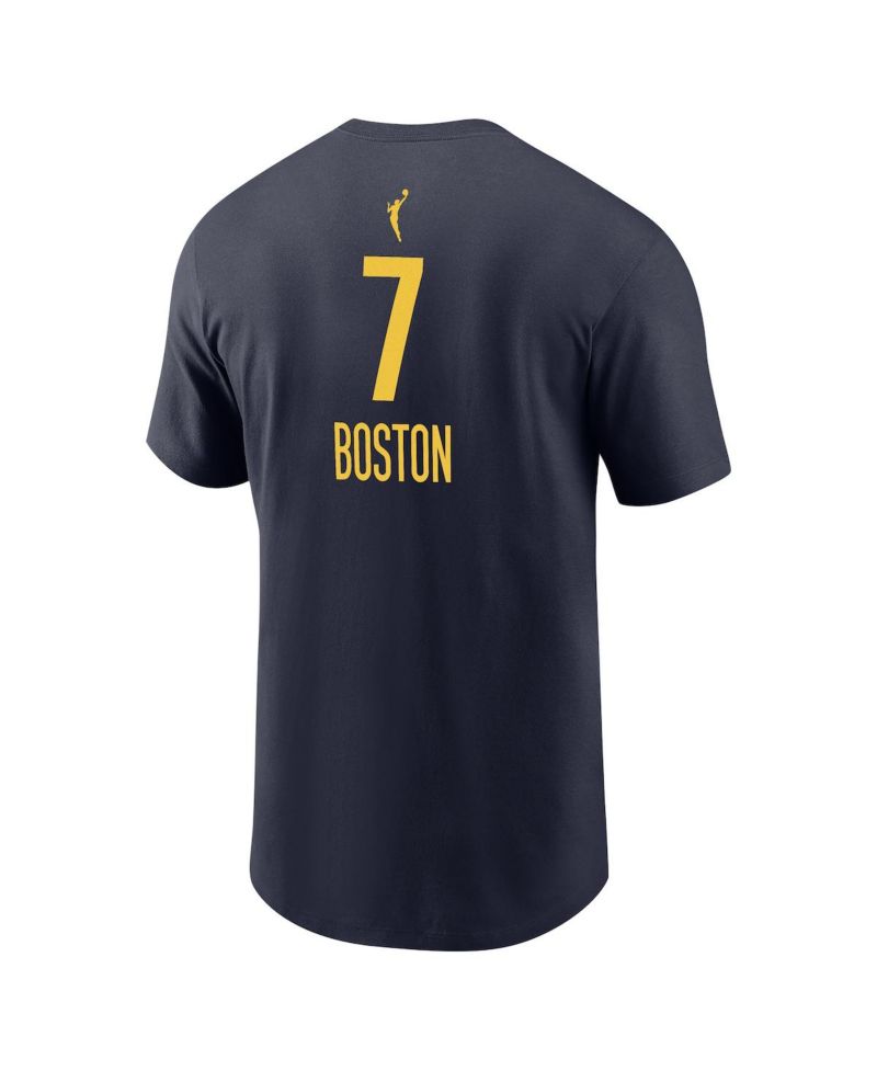 Men's and Women's Aliyah Boston Navy Indiana Fever Explorer Edition Name & Number T-Shirt