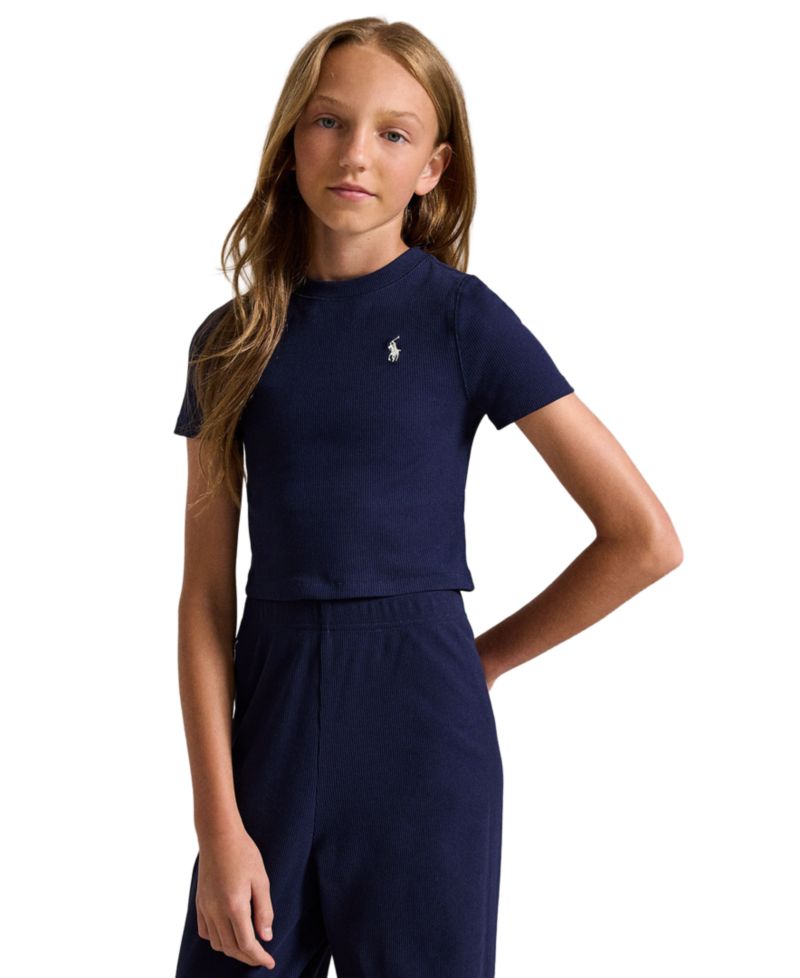 Girls' 7-16 Ribbed Boxy T-Shirt