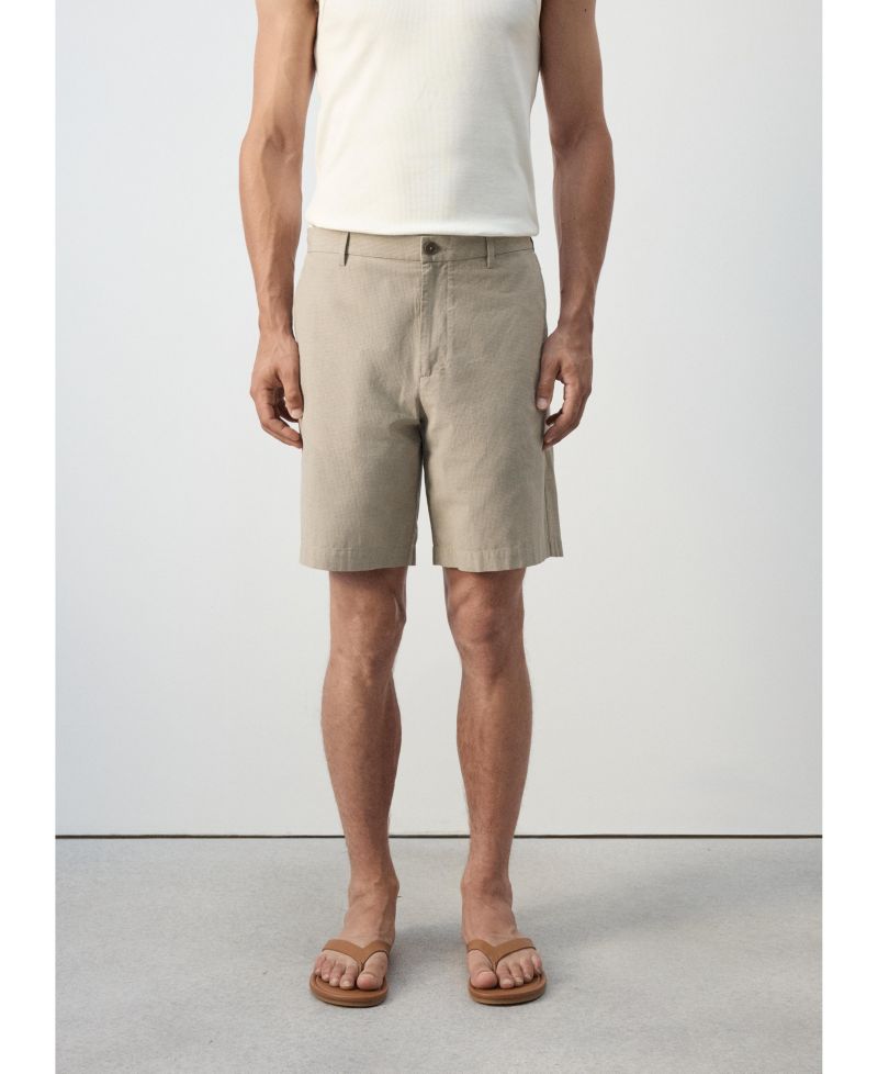 Men's Slim-Fit Micro-Check Bermuda 8.54" InseamShorts