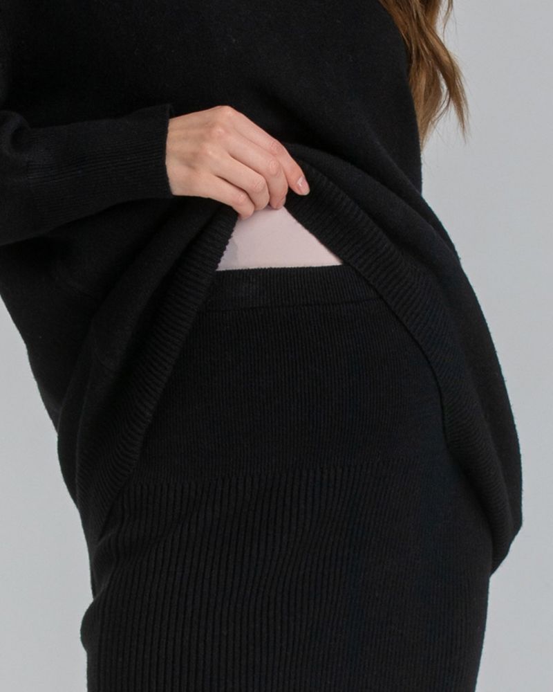 Maternity Slim-Fit Nina Skirt with a Central Back Slit