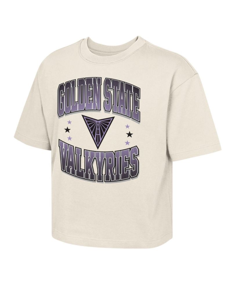 Big Boys and Girls Natural Golden State Valkyries Unbeatable Boxy T-Shirt