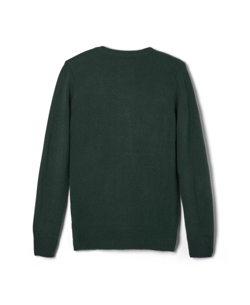 Little Girls Anti-Pill Crew Neck Cardigan Sweater