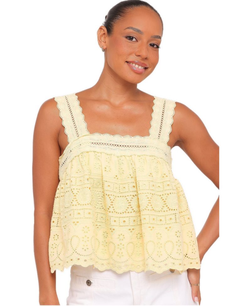 Petal & Pup Women's Aideen Eyelet Top