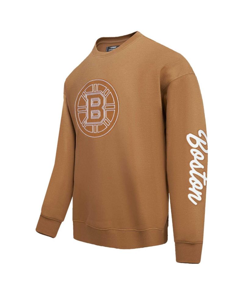 Men's Brown Boston Bruins Paint the City Pullover Sweatshirt
