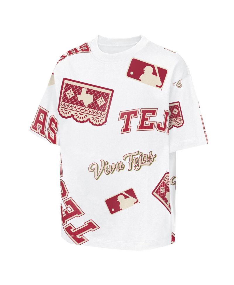 Big Boys and Girls White Texas Rangers 2026 City Connect Circus Catch T-Shirt