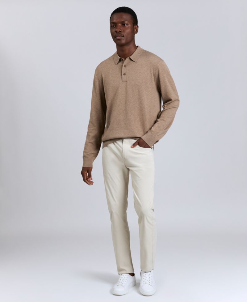 Men's Long Sleeve Polo Sweater